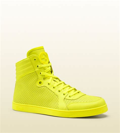 gucci yellow sneakers|Gucci neon yellow sneakers.